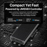 Blueendless Custodia SSD M.2 NVMe 10Gbps in Alluminio