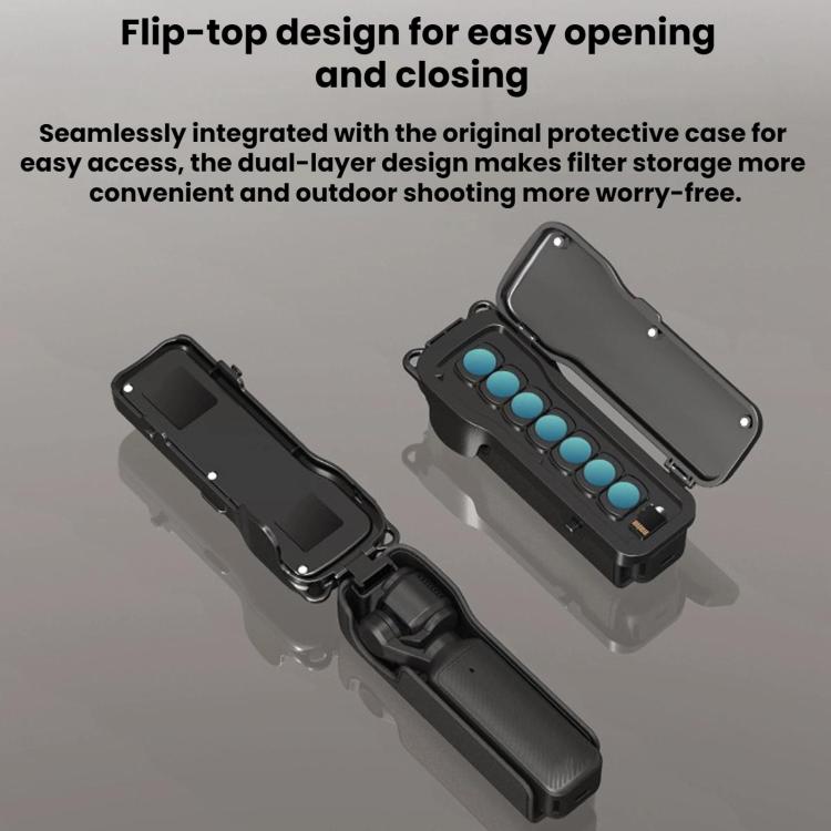 Custodia a libro con chiusura magnetica per DJI Osmo Pocket 3