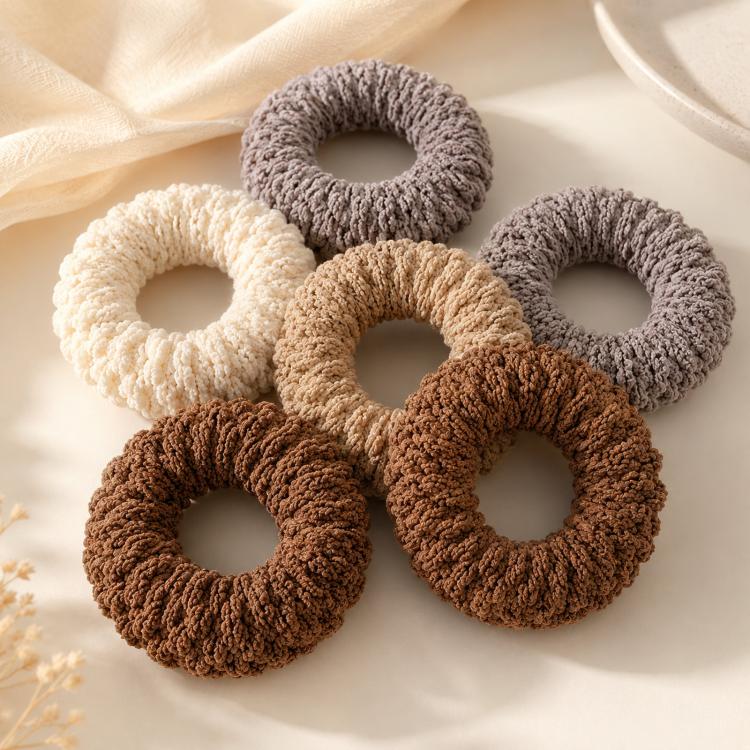 Set 6 elastici per capelli extra spessi alta elasticità