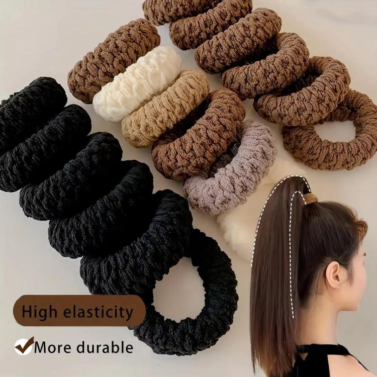 Set 6 elastici per capelli extra spessi alta elasticità