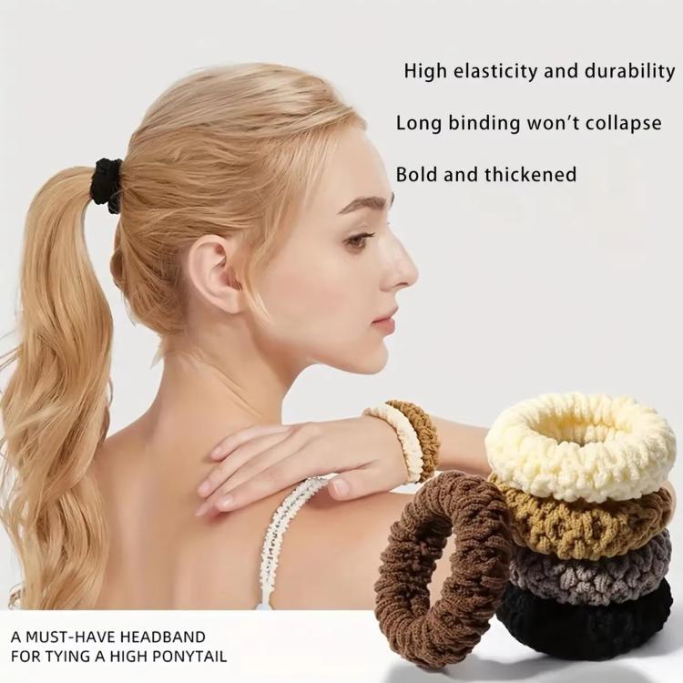 Set 6 elastici per capelli extra spessi alta elasticità