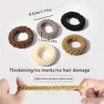 Set 6 elastici per capelli extra spessi alta elasticità