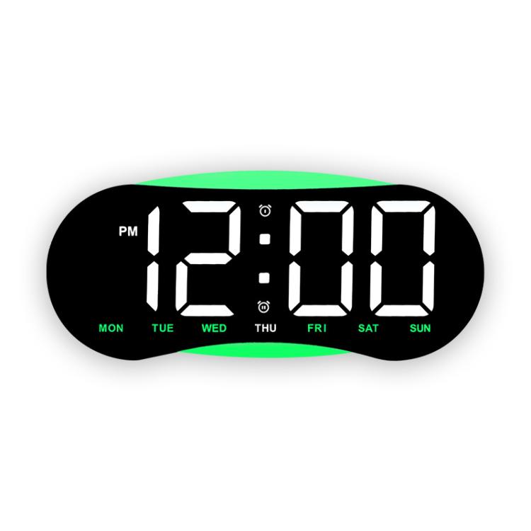Orologio digitale LED curvo con luce notturna dimmerabile