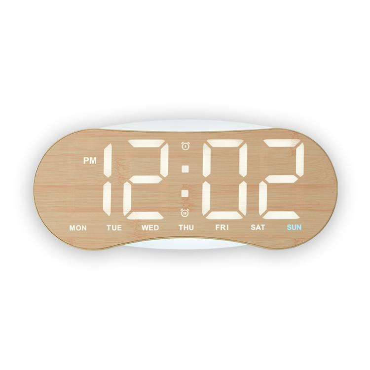 Orologio digitale LED curvo con luce notturna dimmerabile