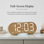 Orologio digitale LED curvo con luce notturna dimmerabile