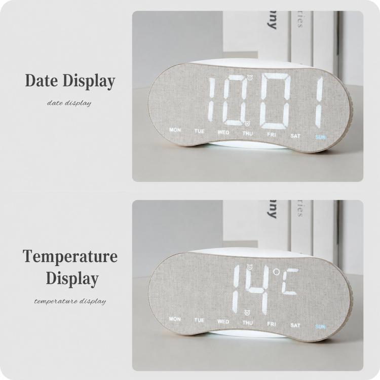 Orologio digitale LED curvo con luce notturna dimmerabile