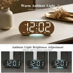 Orologio digitale LED curvo con luce notturna dimmerabile