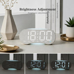 Orologio digitale LED curvo con luce notturna dimmerabile