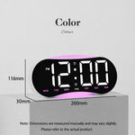 Orologio digitale LED curvo con luce notturna dimmerabile