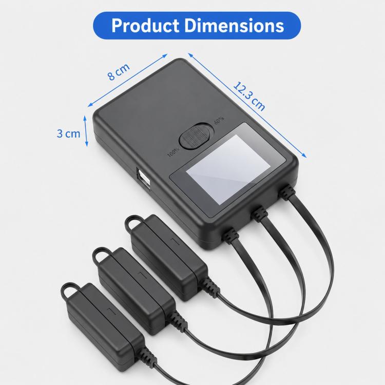 Caricabatterie intelligente 3 vie con display LCD per DJI Mini