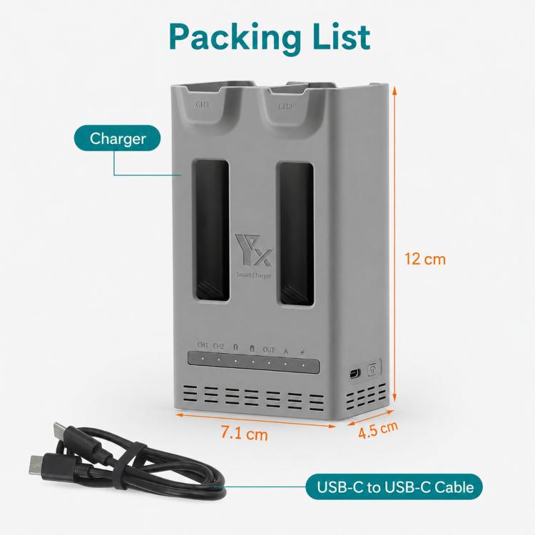 Caricabatterie parallelo 100W per batterie DJI Avata 360