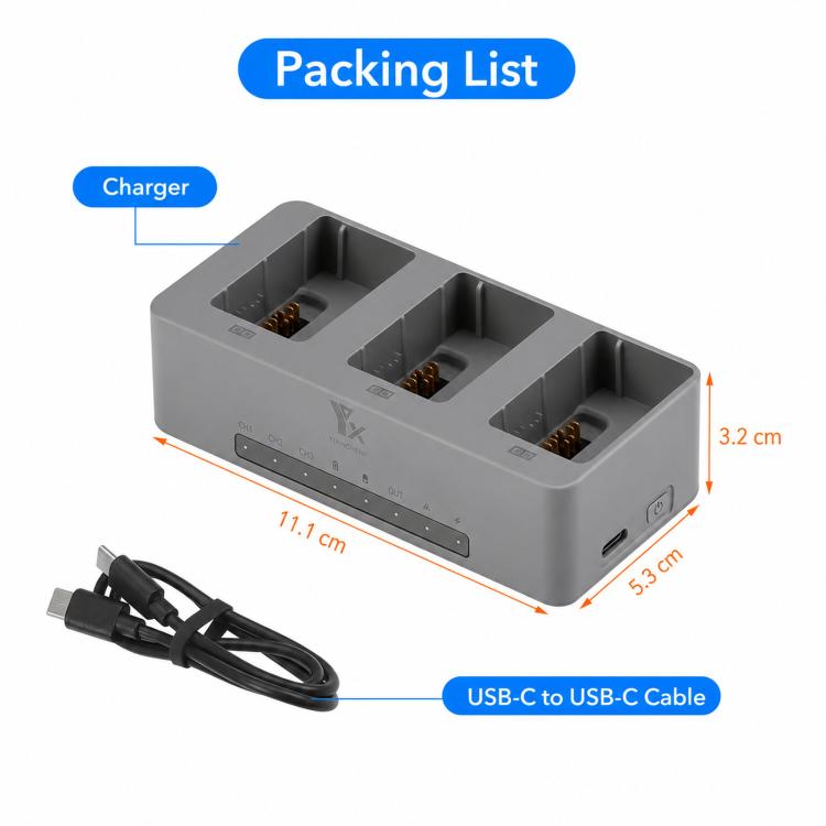 Caricabatterie parallelo PD 100W per DJI Avata 360