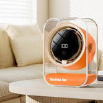 Ventilatore da tavolo F15 con display digitale trasparente e timer intelligente, piccolo ventilatore a circolazione d'aria per ufficio