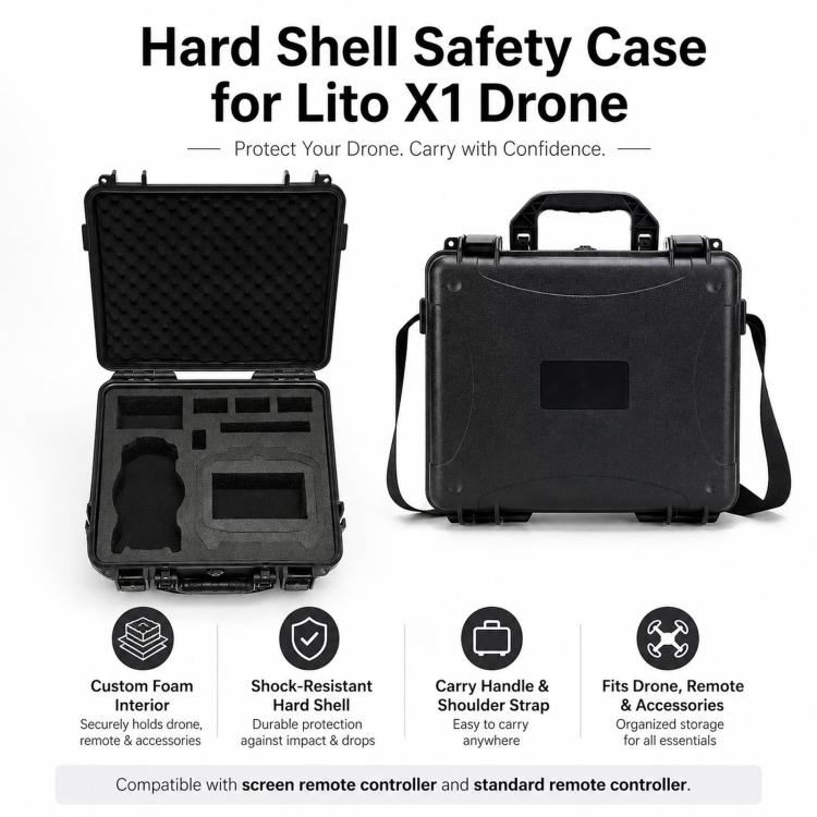 Custodia protettiva rigida per drone DJI Lito 1/X1 impermeabile