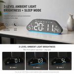 Sveglia digitale con caricatore USB e luce LED