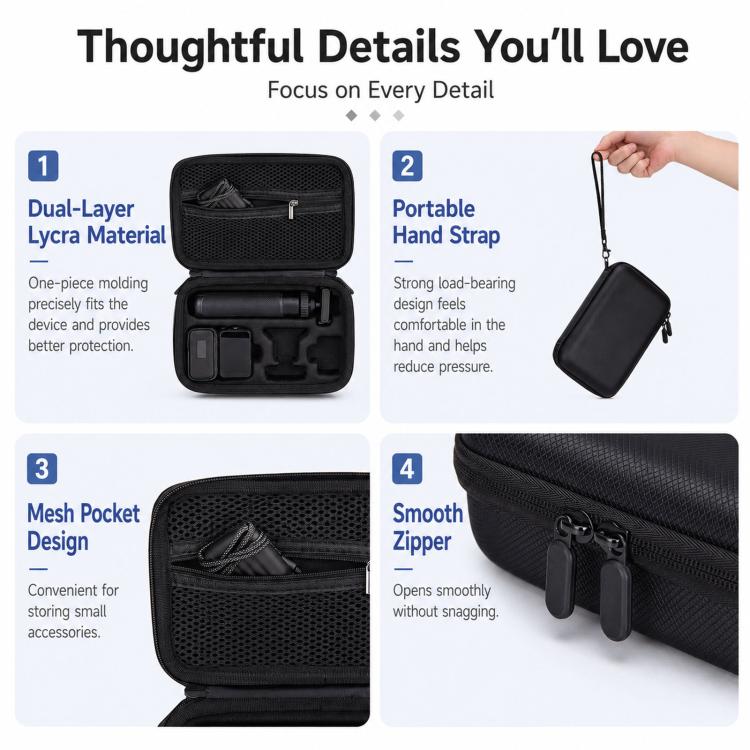 Borsa portaoggetti rigida per DJI Osmo Nano 22x15x7 cm