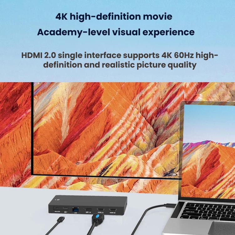 Blueendless Dock di espansione USB-C con splitter video 4K