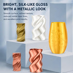 Filamento PLA Silk per stampante 3D, 1,75 mm, bobina da 1 kg, finitura lucida metallizzata, materiale per stampa 3D