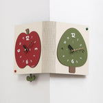 Orologio da parete angolare doppia faccia minimalista
