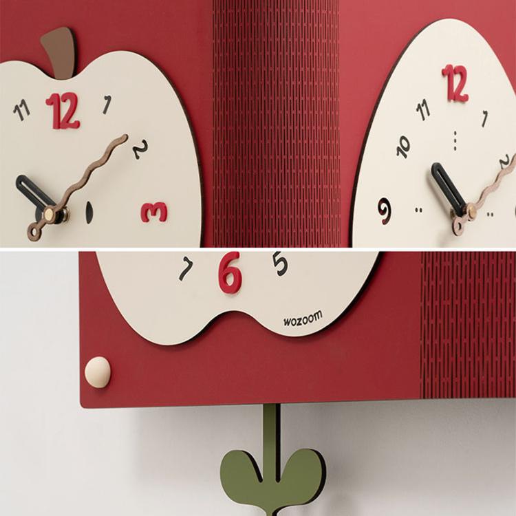 Orologio da parete angolare doppia faccia minimalista