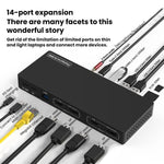 Dock di espansione Blueendless 14 in 1 con doppio HDMI/DP