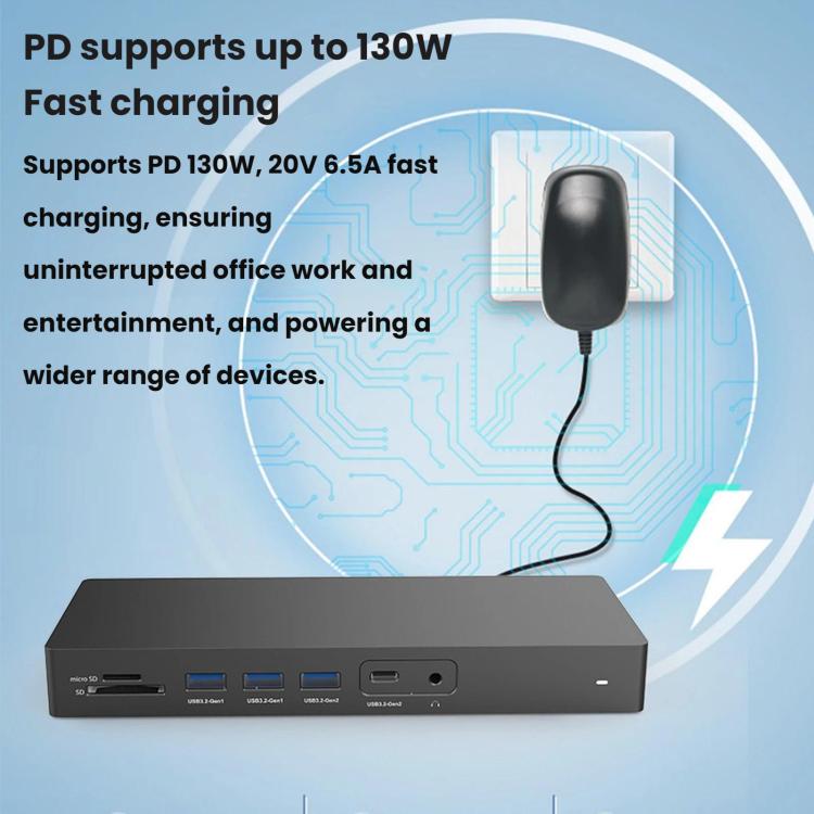 Dock di espansione Blueendless 14 in 1 con doppio HDMI/DP