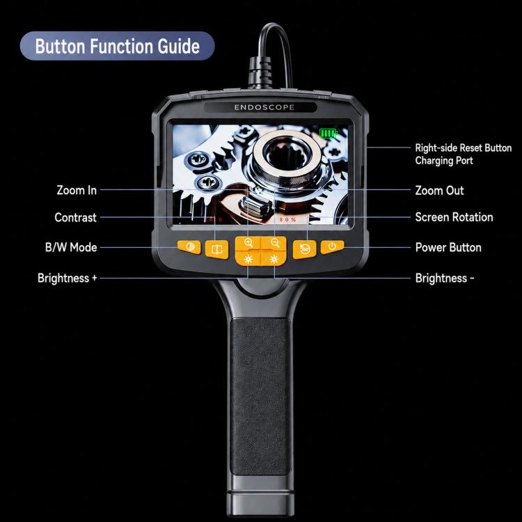 Endoscopio digitale NK008S 1080P con schermo IPS da 4,3" - immagine 7
