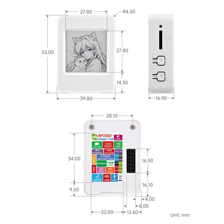 Scheda di sviluppo Waveshare RP2350A con display e-paper 1,54″ - immagine 10