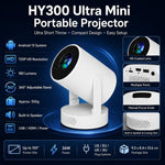 Mini proiettore portatile HY300 720p con Android 13 - immagine 7