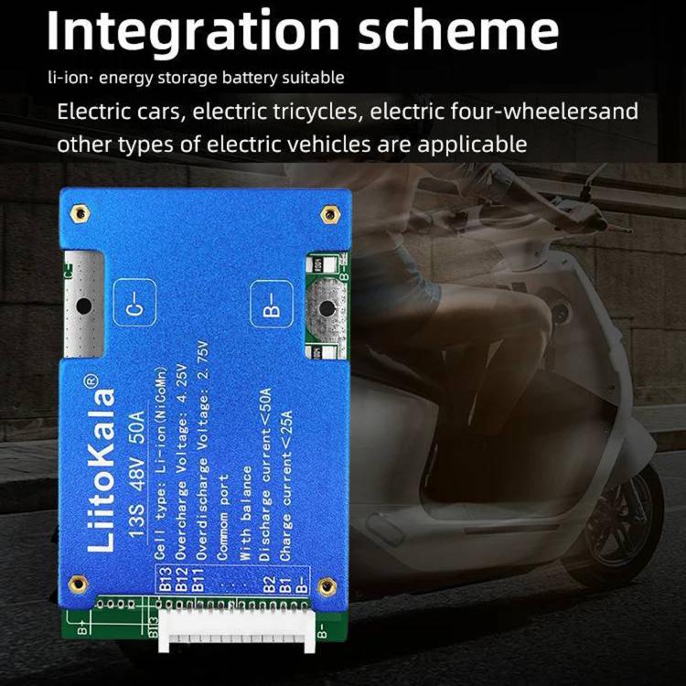 Scheda BMS LiitoKala 13S 48V 50A per batterie al litio - immagine 5