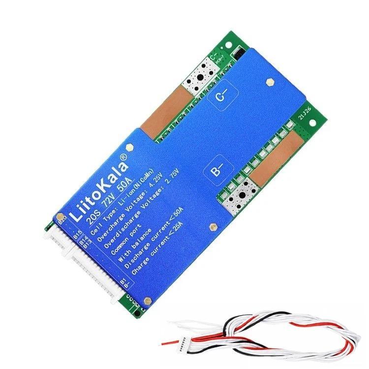 Scheda BMS LiitoKala 20S 72V per batterie al litio, 50A