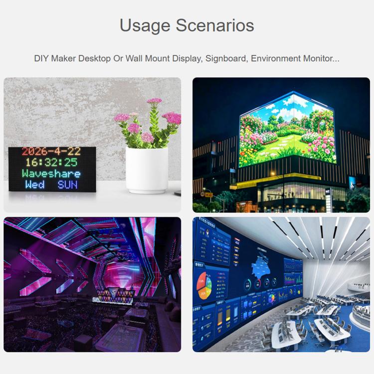 Pannello matrice LED RGB Waveshare 34431, 80×40 pixel - immagine 5