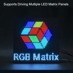 Scheda driver Waveshare ESP32-S3 RGB Matrix con array di doppi microfoni integrati, supporto Wi-Fi a 2,4 GHz e Bluetooth 5, ESP32-S3 RGB Matrix