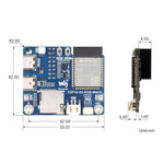 Scheda driver Waveshare ESP32-S3 RGB Matrix con array di doppi microfoni integrati, supporto Wi-Fi a 2,4 GHz e Bluetooth 5, ESP32-S3 RGB Matrix
