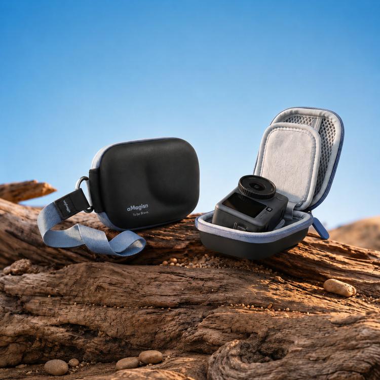 Custodia mini in pelle per action camera compatibile