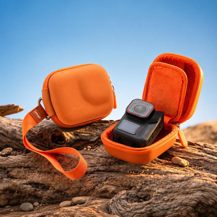 Custodia mini in pelle per action camera compatibile
