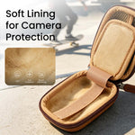 Custodia mini in pelle per action camera compatibile
