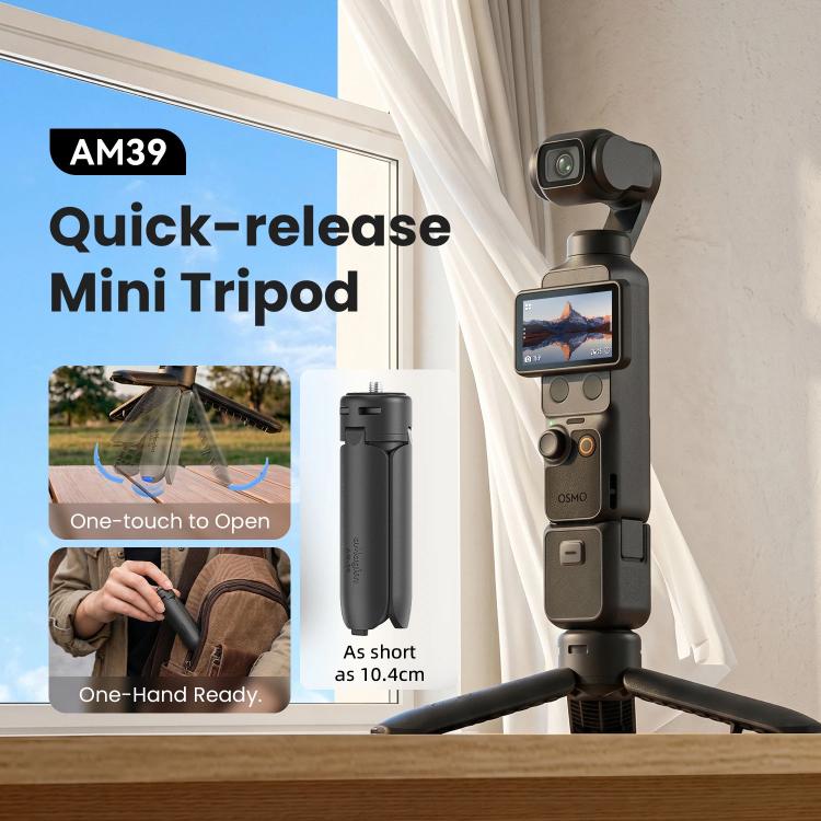 Mini treppiede tascabile 2 in 1 con apertura automatica