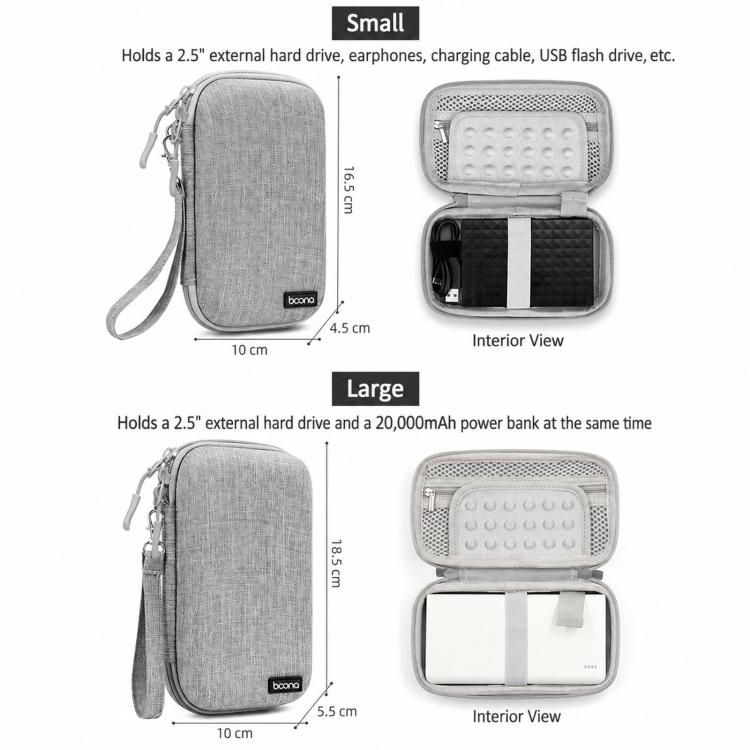 Custodia rigida in EVA per hard disk e power bank