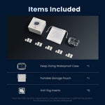 Custodia impermeabile 60m per DJI Action 6 con doppia chiusura