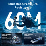 Custodia impermeabile 60m per DJI Action 6 con doppia chiusura