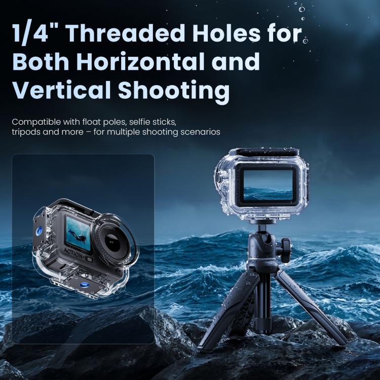 Custodia impermeabile 60m per DJI Action 6 con doppia chiusura