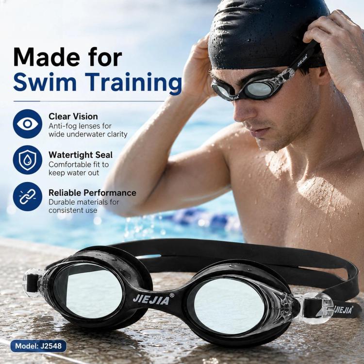 Occhialini da nuoto in silicone con lenti antiappannamento