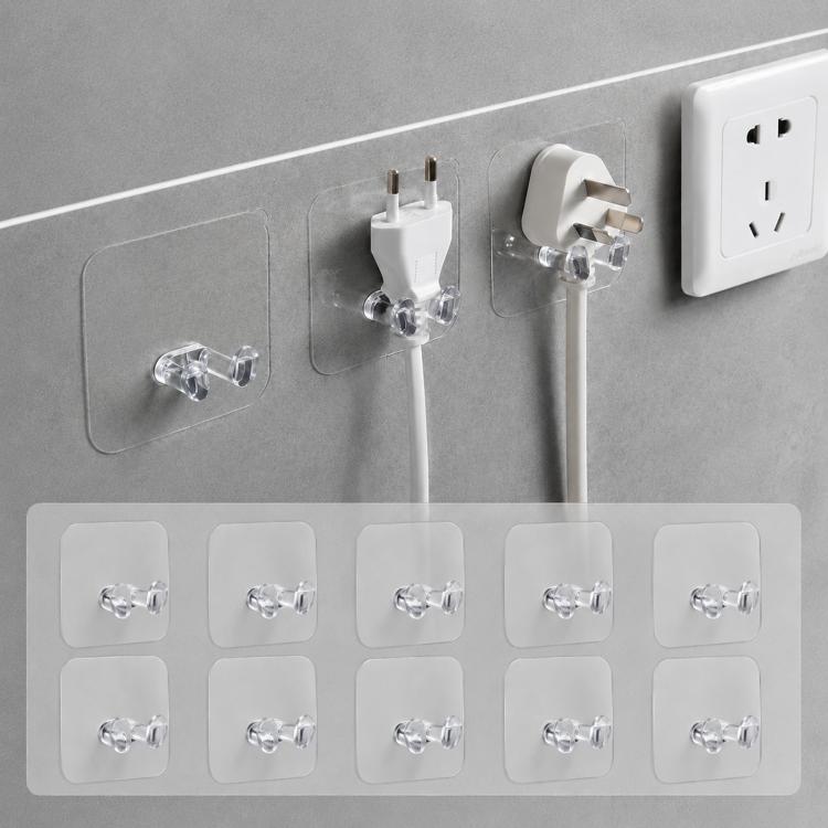 10 ganci adesivi da parete per racchette impermeabili