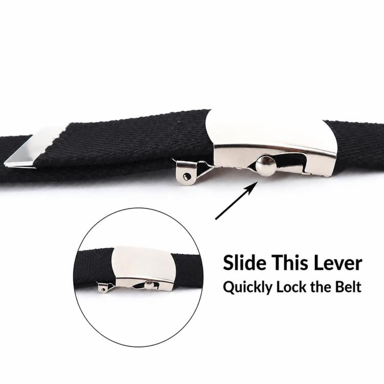 Cintura da uomo in tela 32 mm con fibbia scorrevole
