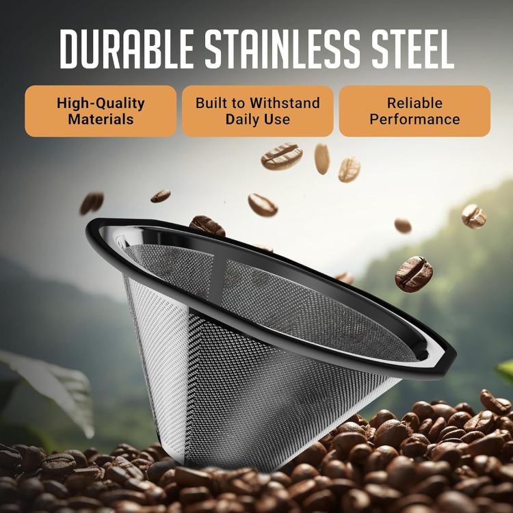 Filtro caffè riutilizzabile per Kalita Wave 185 e OXO Brew