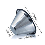Filtro caffè riutilizzabile per Kalita Wave 185 e OXO Brew