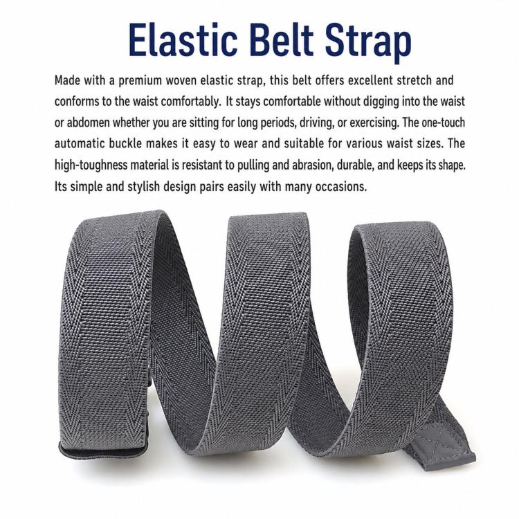 Cintura da uomo elastica in nylon con fibbia automatica