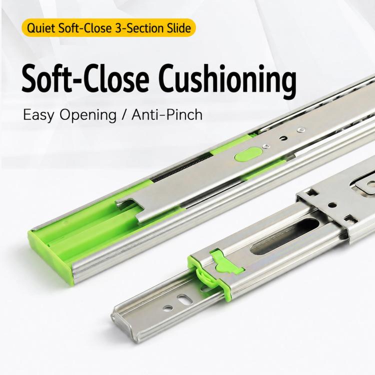 Guide per cassetti a chiusura ammortizzata in acciaio 25-40cm