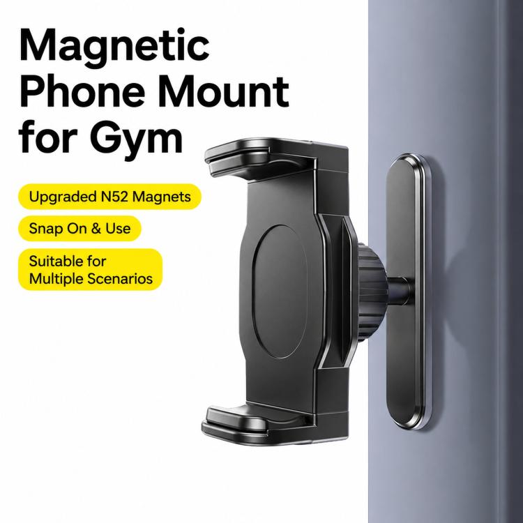 Supporto magnetico per telefono da palestra con clip girevole 360